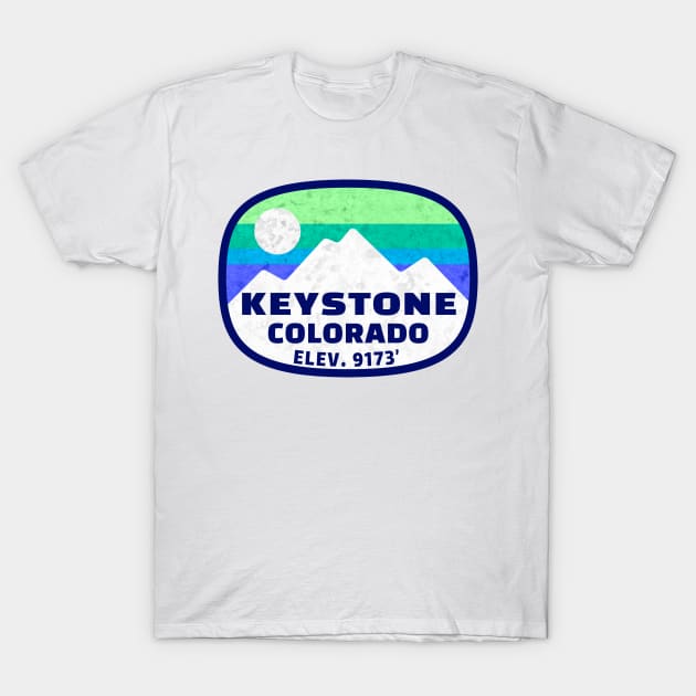 Keystone Colorado Skiing Mountains Ski Hiking T-Shirt by TravelTime